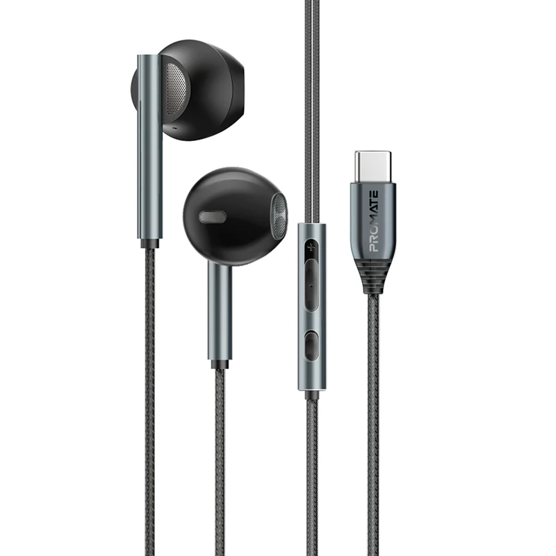 Promate High Fidelity ENC In-Ear Wired USB-C Earphones