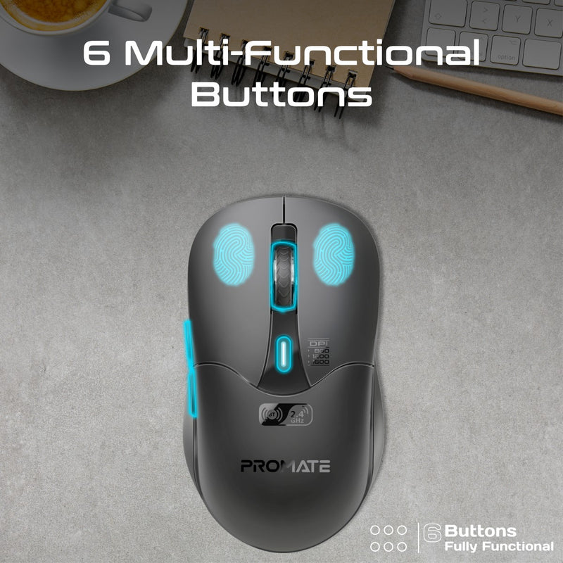 Promate Dual Mode Rechargeable Wireless Mouse