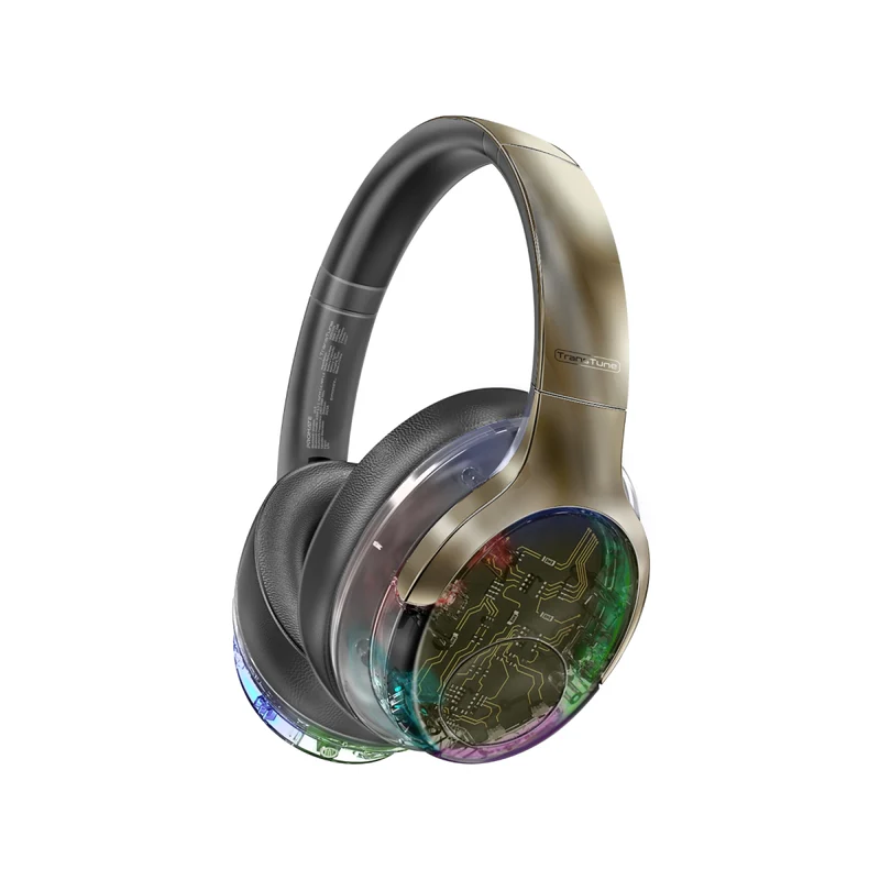 Promate ANC Hi-Fi Stereo Wireless Headphones with RGB Lights
